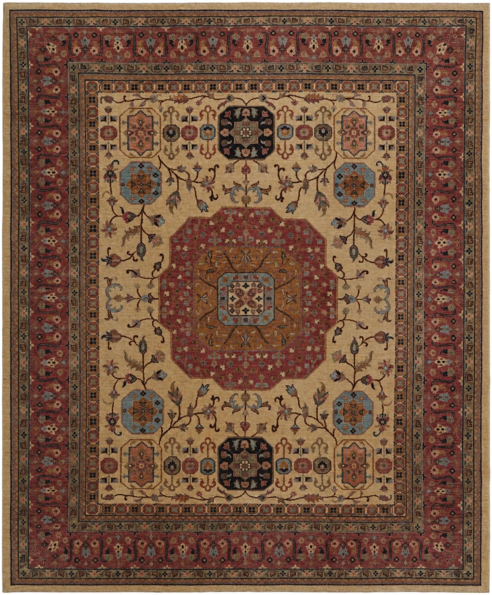 8' 1 x 9' 10 Hand Knotted Mamluk Ziegler Rug