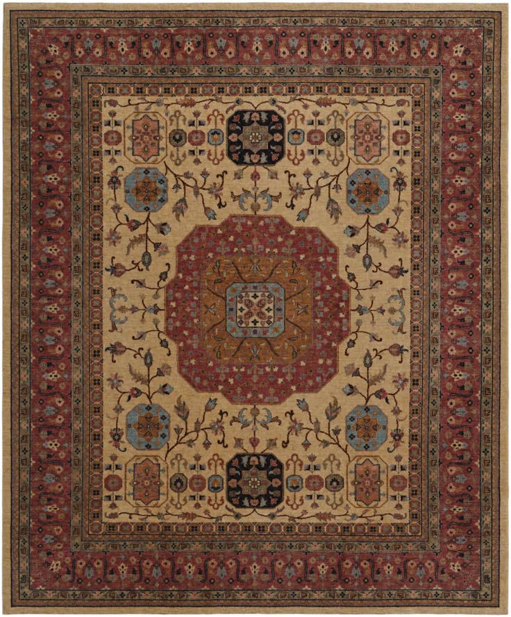 Detailansicht von 245cm x 300cm Handgeknüpft Mamluk Ziegler Teppich