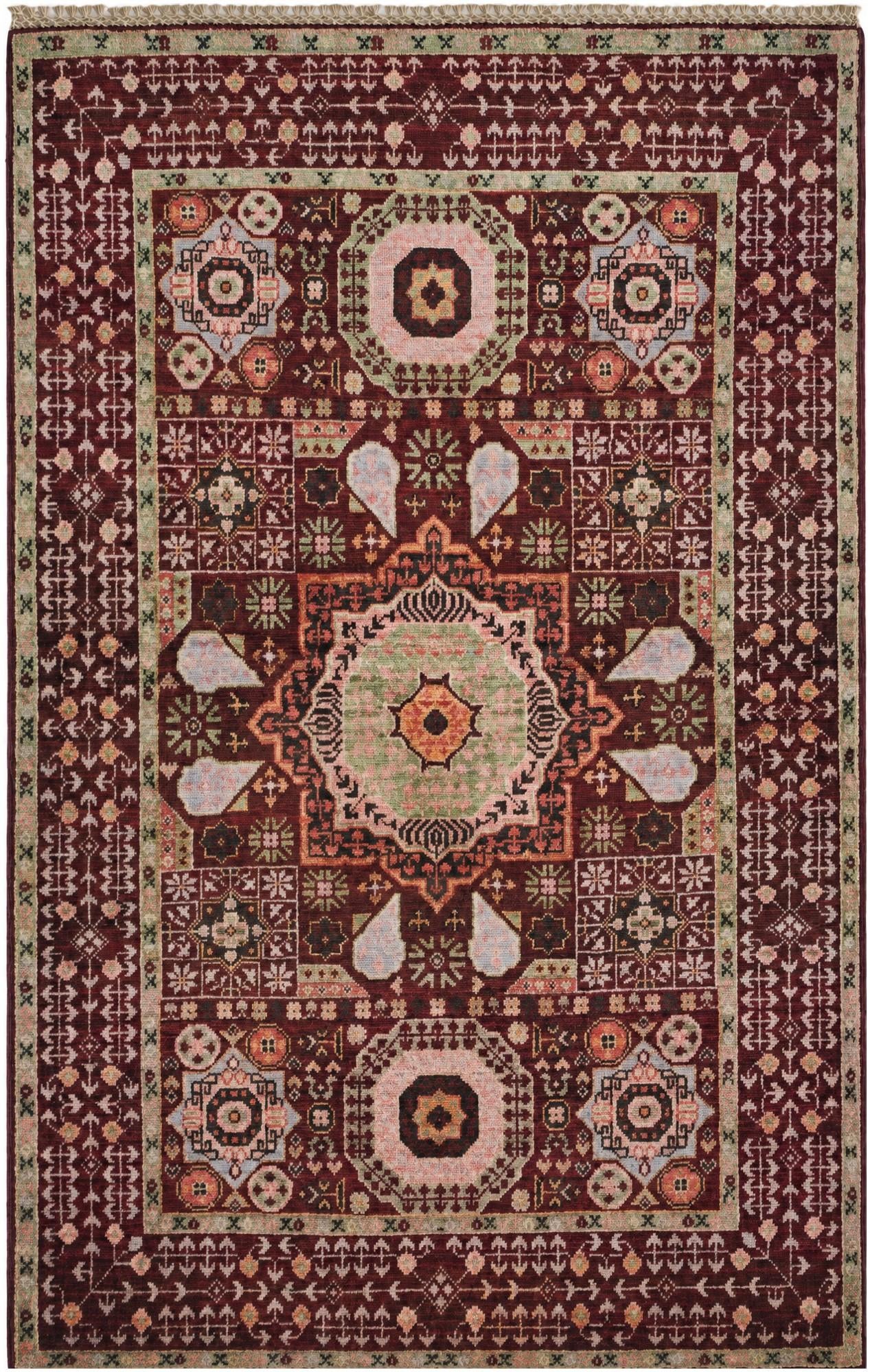 3' 5 x 5' 3 Hand Knotted Mamluk Ziegler Rug
