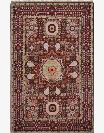 3' 5 x 5' 3 Hand Knotted Mamluk Ziegler Rug