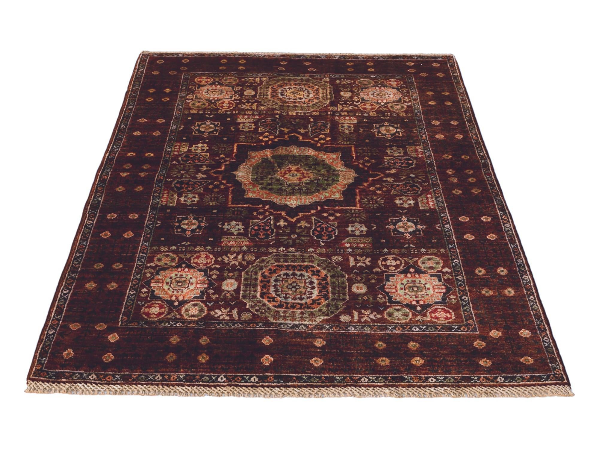 3' 6 x 5' 1 Hand Knotted Mamluk Ziegler Rug