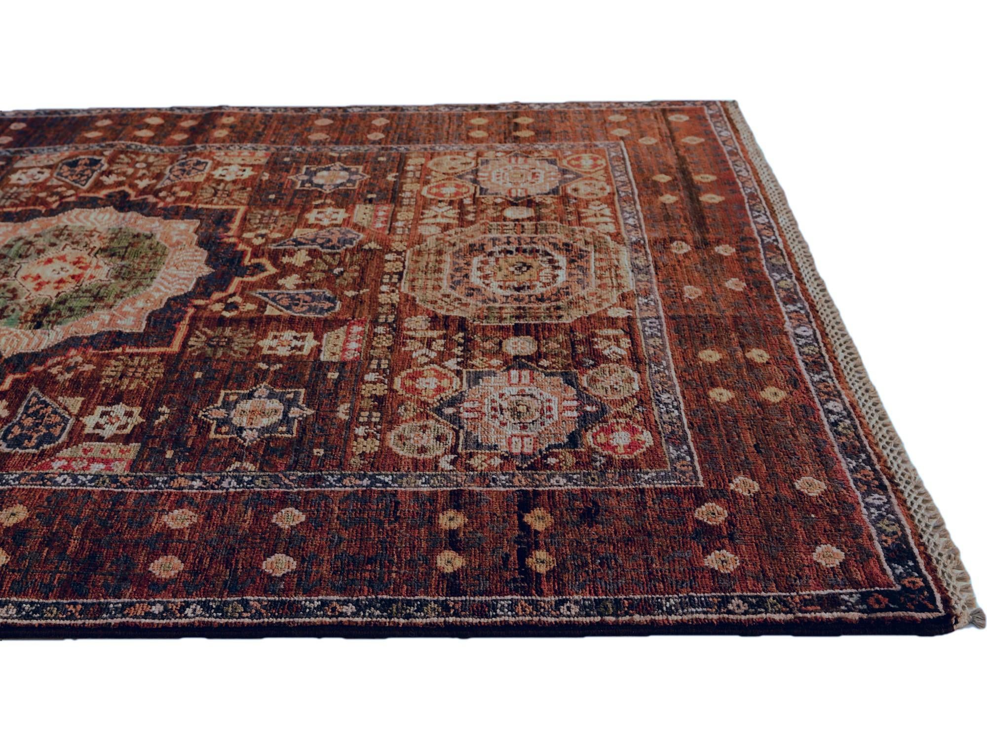 3' 6 x 5' 1 Hand Knotted Mamluk Ziegler Rug