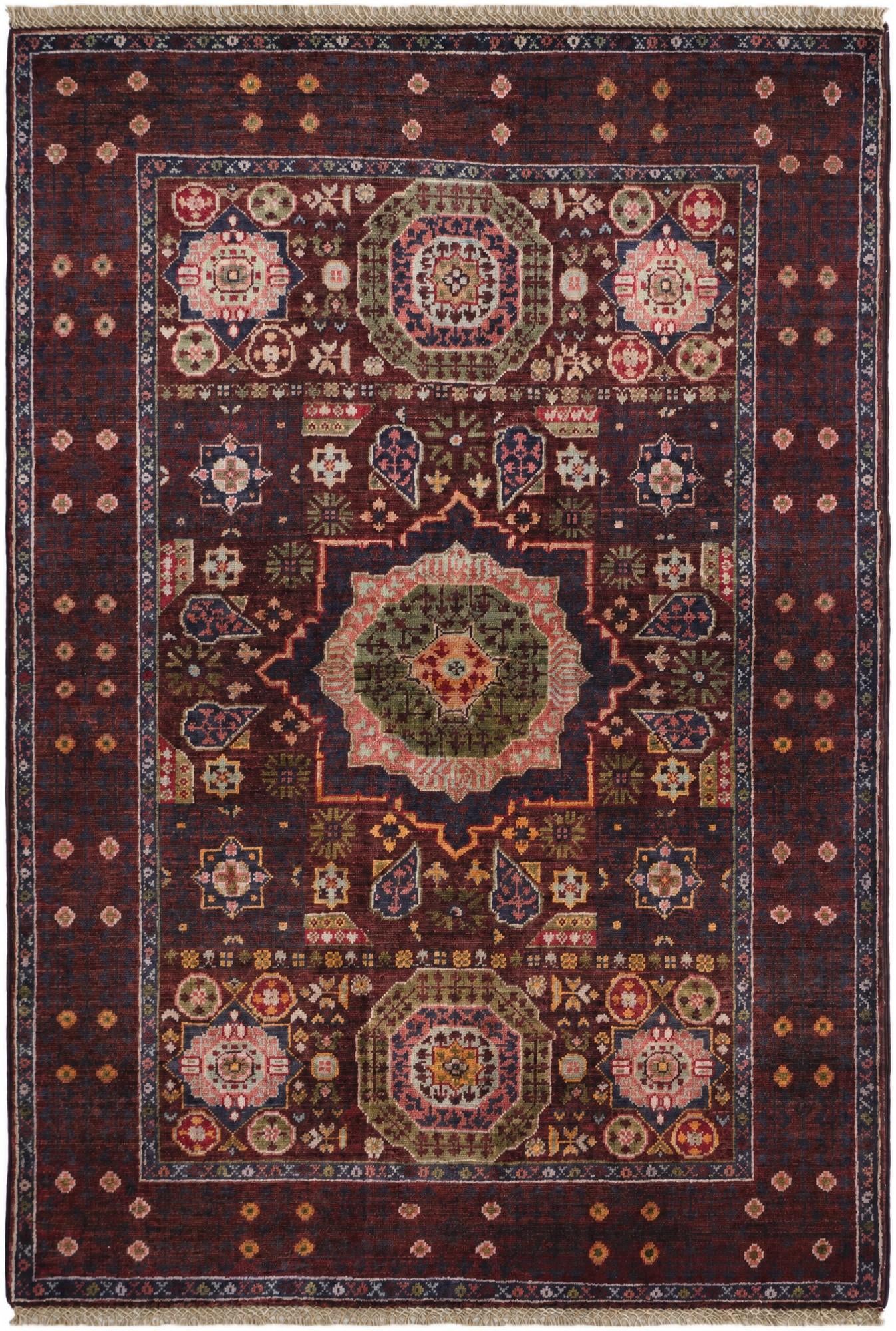 3' 6 x 5' 1 Hand Knotted Mamluk Ziegler Rug