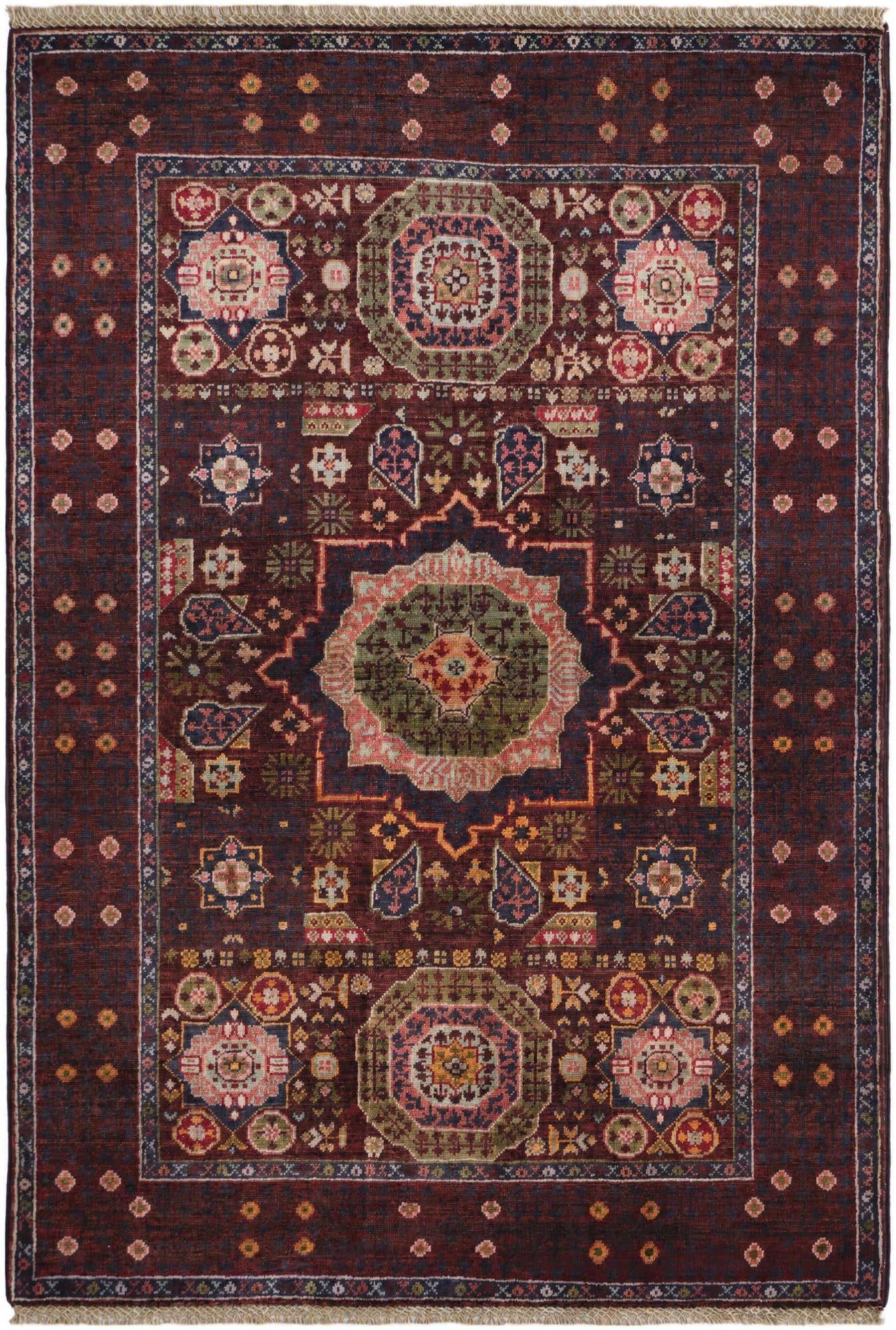 3' 6 x 5' 1 Hand Knotted Mamluk Ziegler Rug