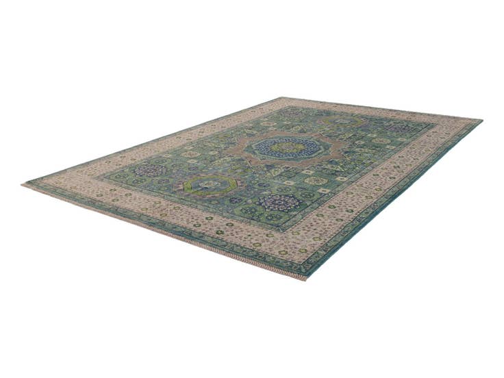 Detail image of 6' x 8' 9 Hand Knotted Mamluk Ziegler Rug