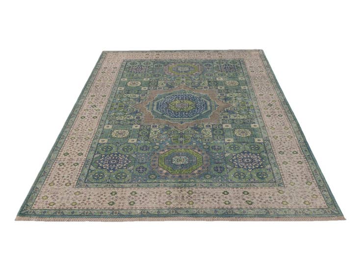Detail image of 6' x 8' 9 Hand Knotted Mamluk Ziegler Rug