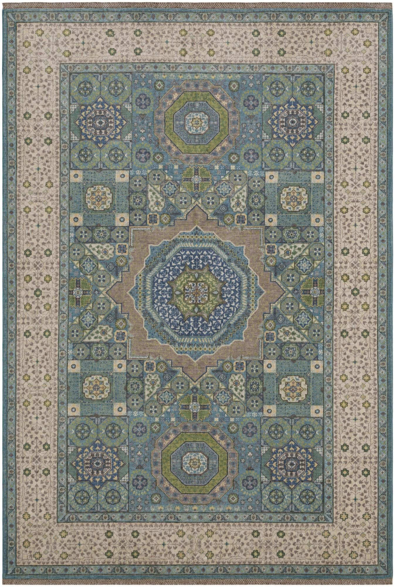 6' x 8' 9 Hand Knotted Mamluk Ziegler Rug