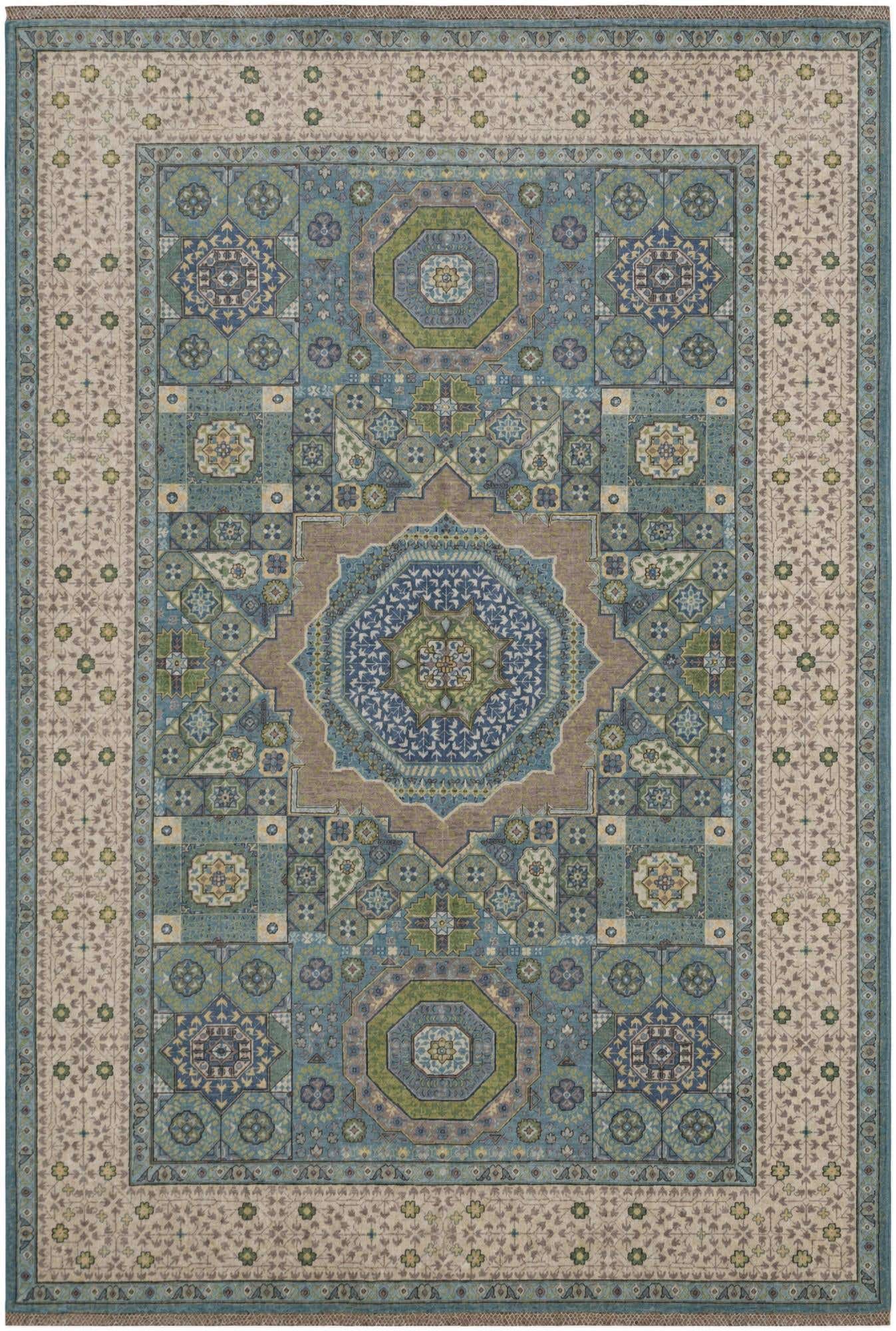 6' x 8' 9 Hand Knotted Mamluk Ziegler Rug