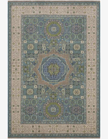 6' x 8' 9 Hand Knotted Mamluk Ziegler Rug
