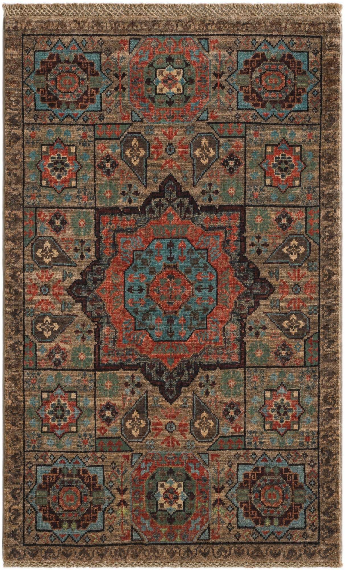 2' 2 x 3' 5 Hand Knotted Mamluk Ziegler Rug