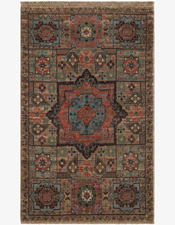 2' 2 x 3' 5 Hand Knotted Mamluk Ziegler Rug