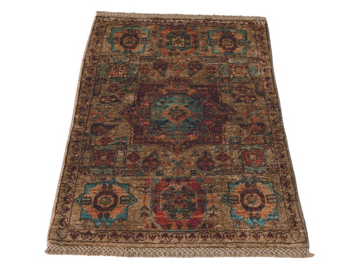 Detail image of 2' x 2' 10 Hand Knotted Mamluk Ziegler Rug