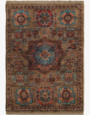 2' x 2' 10 Hand Knotted Mamluk Ziegler Rug