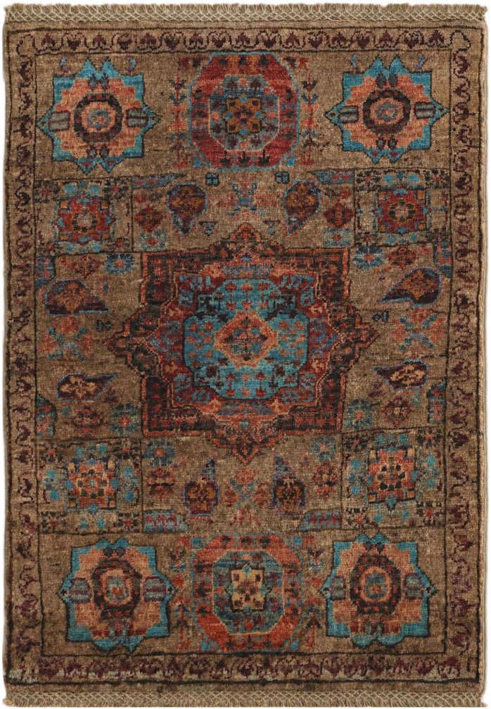 2' x 2' 10 Hand Knotted Mamluk Ziegler Rug