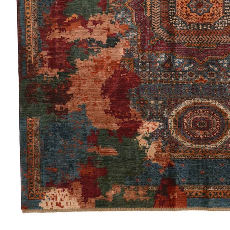 Detail image of 8' 10 x 9' 9 Hand Knotted Mamluk Ziegler Rug