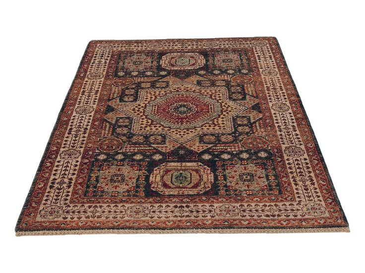 Detail image of 4' x 5' 10 Hand Knotted Mamluk Ziegler Rug