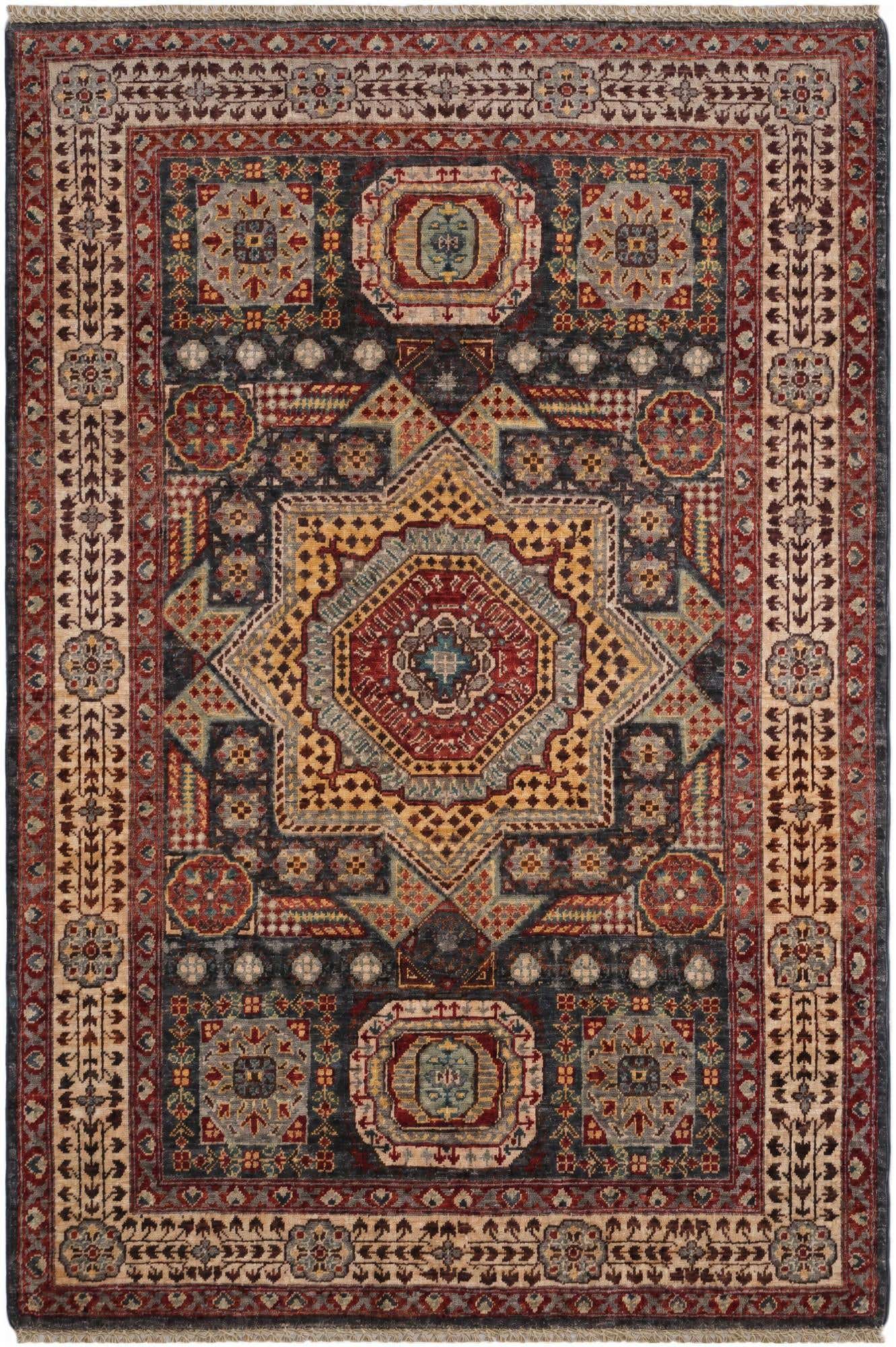 4' x 5' 10 Hand Knotted Mamluk Ziegler Rug