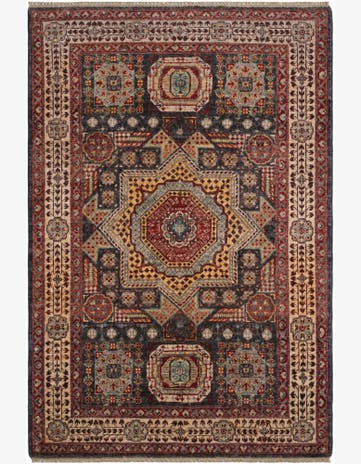4' x 5' 10 Hand Knotted Mamluk Ziegler Rug