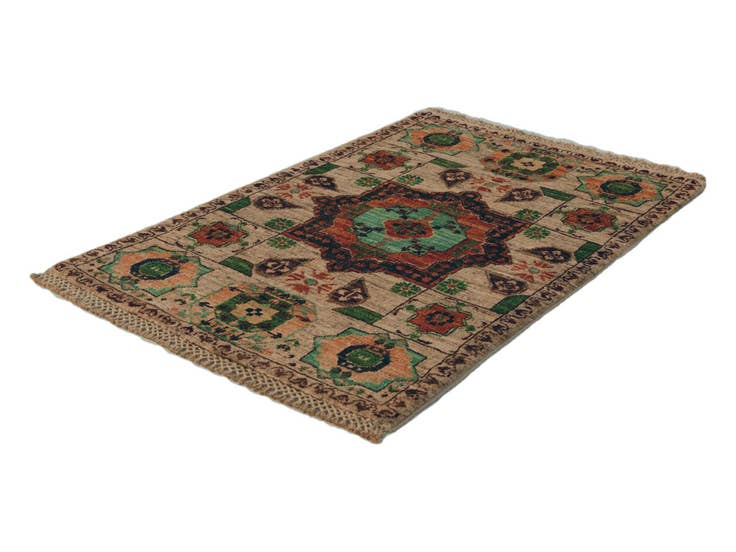 Detail image of 1' 11 x 2' 11 Hand Knotted Mamluk Ziegler Rug