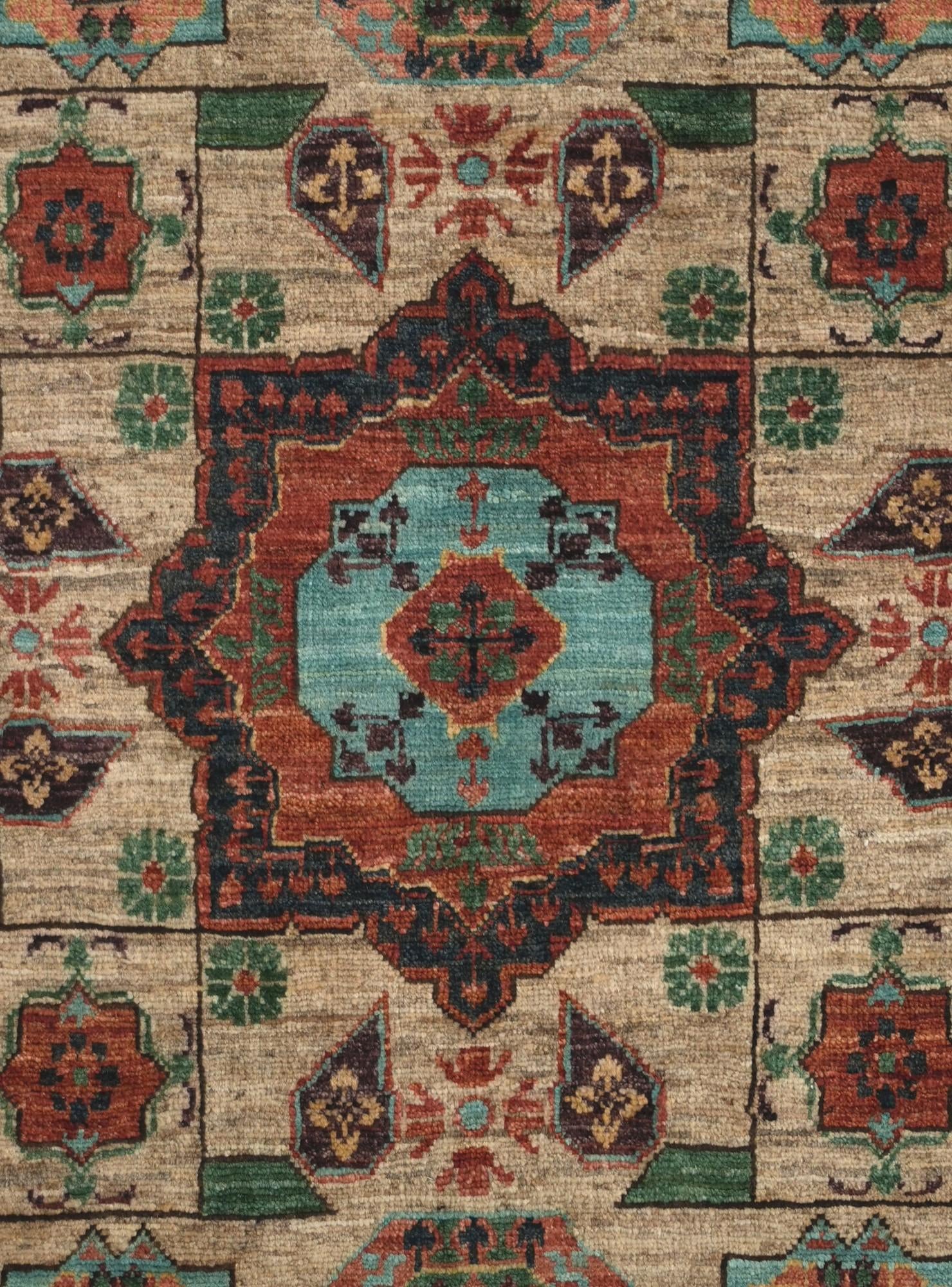 1' 11 x 2' 11 Hand Knotted Mamluk Ziegler Rug