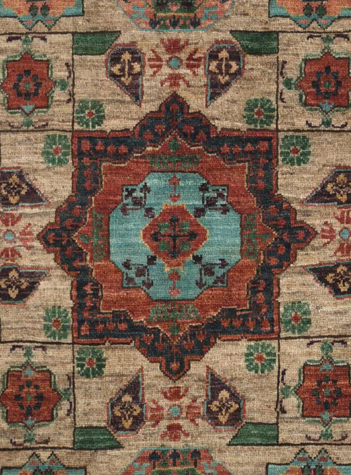 1' 11 x 2' 11 Hand Knotted Mamluk Ziegler Rug