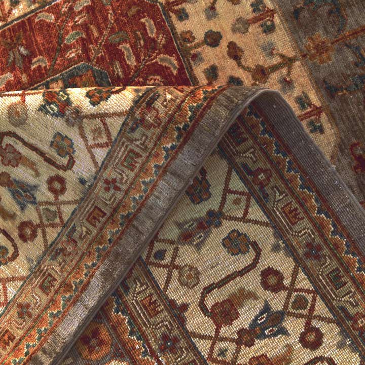 6' 9 x 9' 9 Hand Knotted Mamluk Ziegler Rug