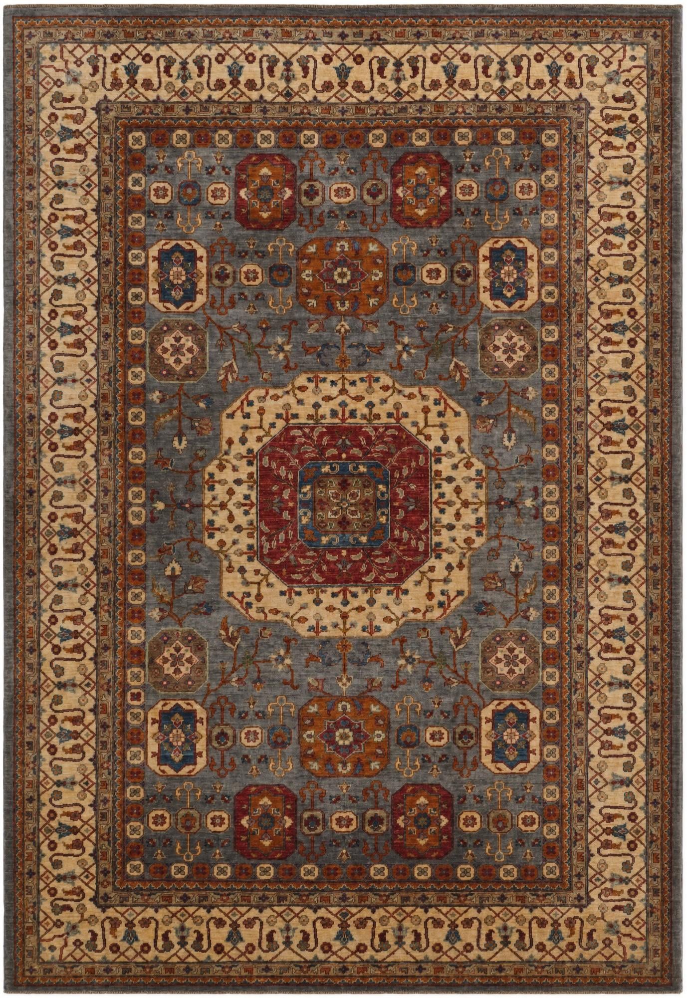 6' 9 x 9' 9 Hand Knotted Mamluk Ziegler Rug
