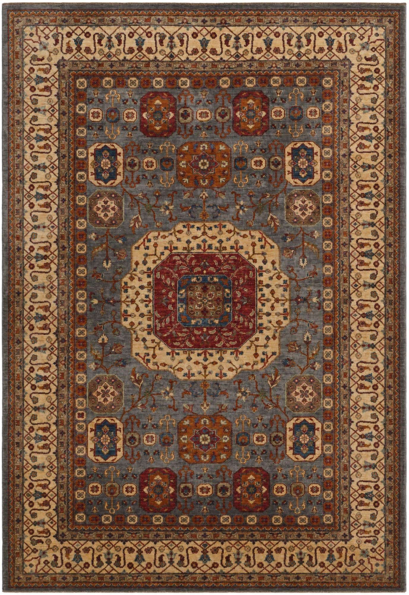 6' 9 x 9' 9 Hand Knotted Mamluk Ziegler Rug