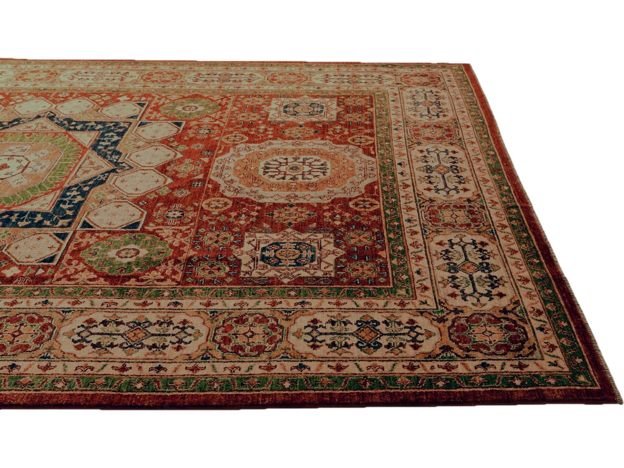 6' 8 x 9' 8 Hand Knotted Mamluk Ziegler Rug