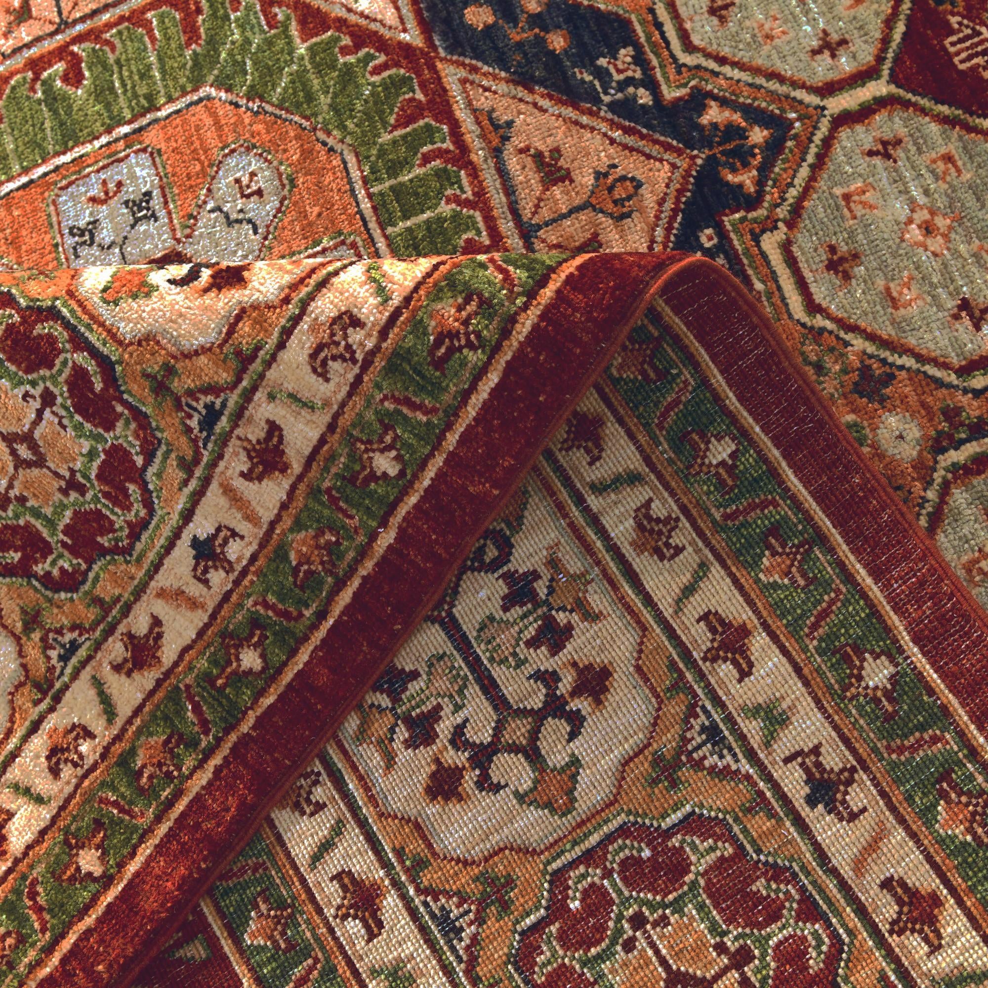 6' 8 x 9' 8 Hand Knotted Mamluk Ziegler Rug