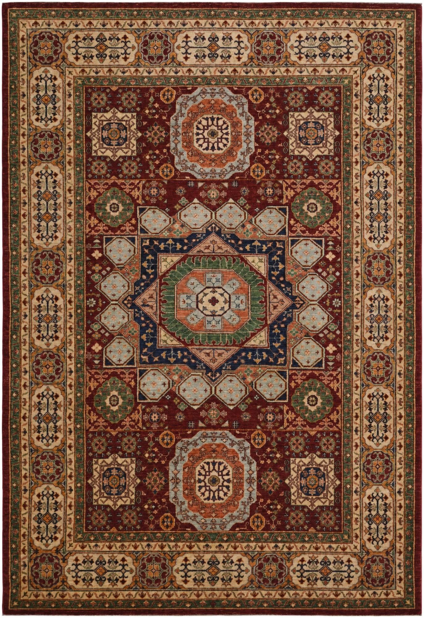 6' 8 x 9' 8 Hand Knotted Mamluk Ziegler Rug