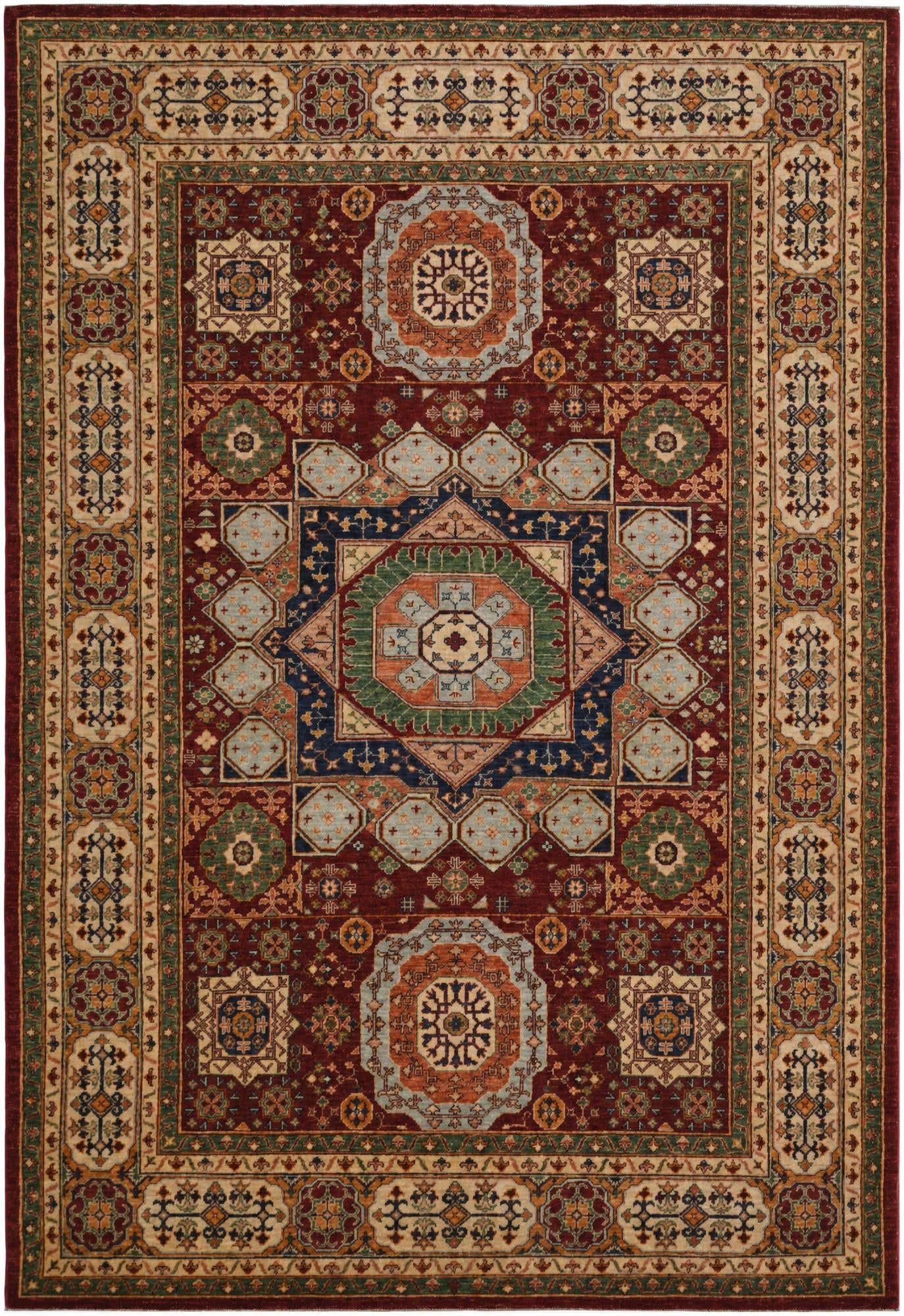 6' 8 x 9' 8 Hand Knotted Mamluk Ziegler Rug