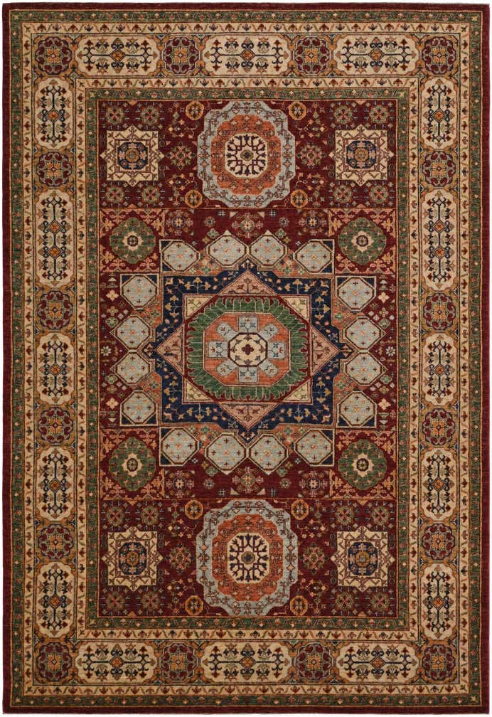 6' 8 x 9' 8 Hand Knotted Mamluk Ziegler Rug