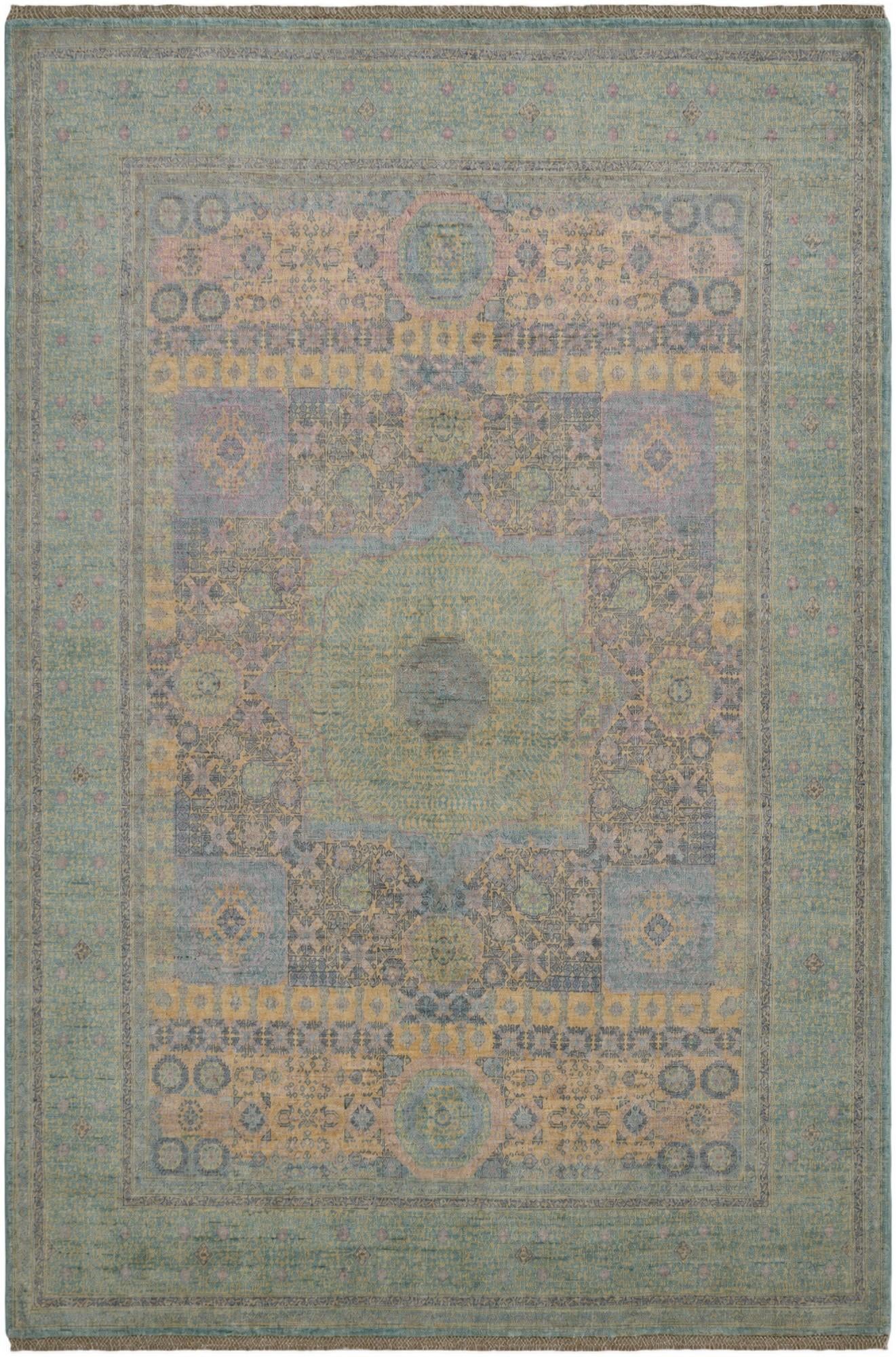 5' 2 x 7' 9 Hand Knotted Mamluk Ziegler Rug