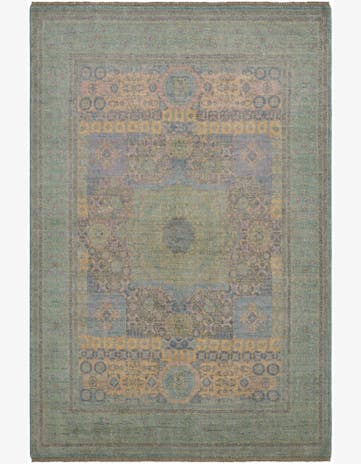 5' 2 x 7' 9 Hand Knotted Mamluk Ziegler Rug