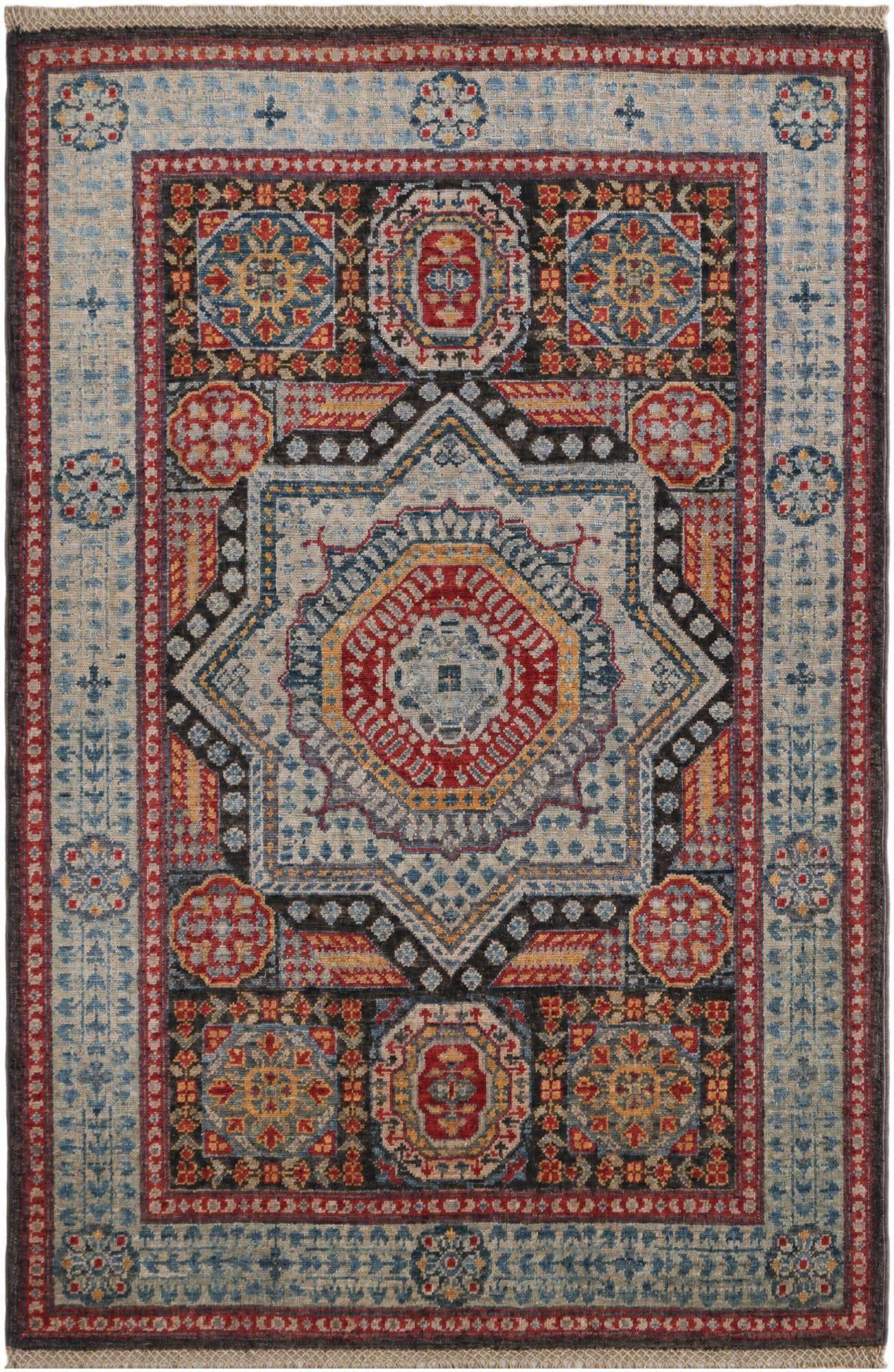 3' 4 x 5' Hand Knotted Mamluk Ziegler Rug