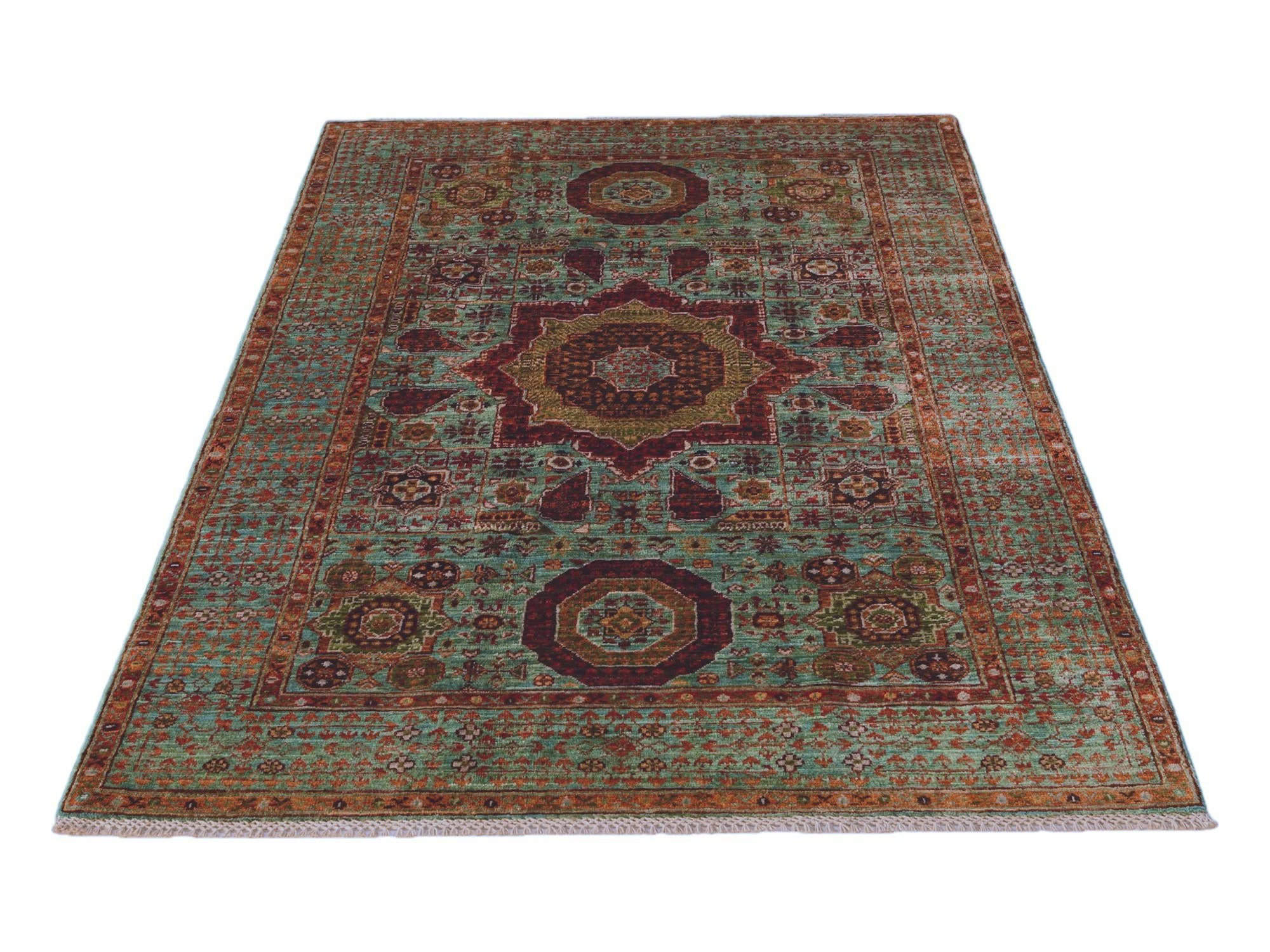 3' 11 x 6' 1 Hand Knotted Mamluk Ziegler Rug