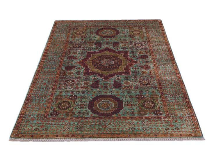Detail image of 3' 11 x 6' 1 Hand Knotted Mamluk Ziegler Rug