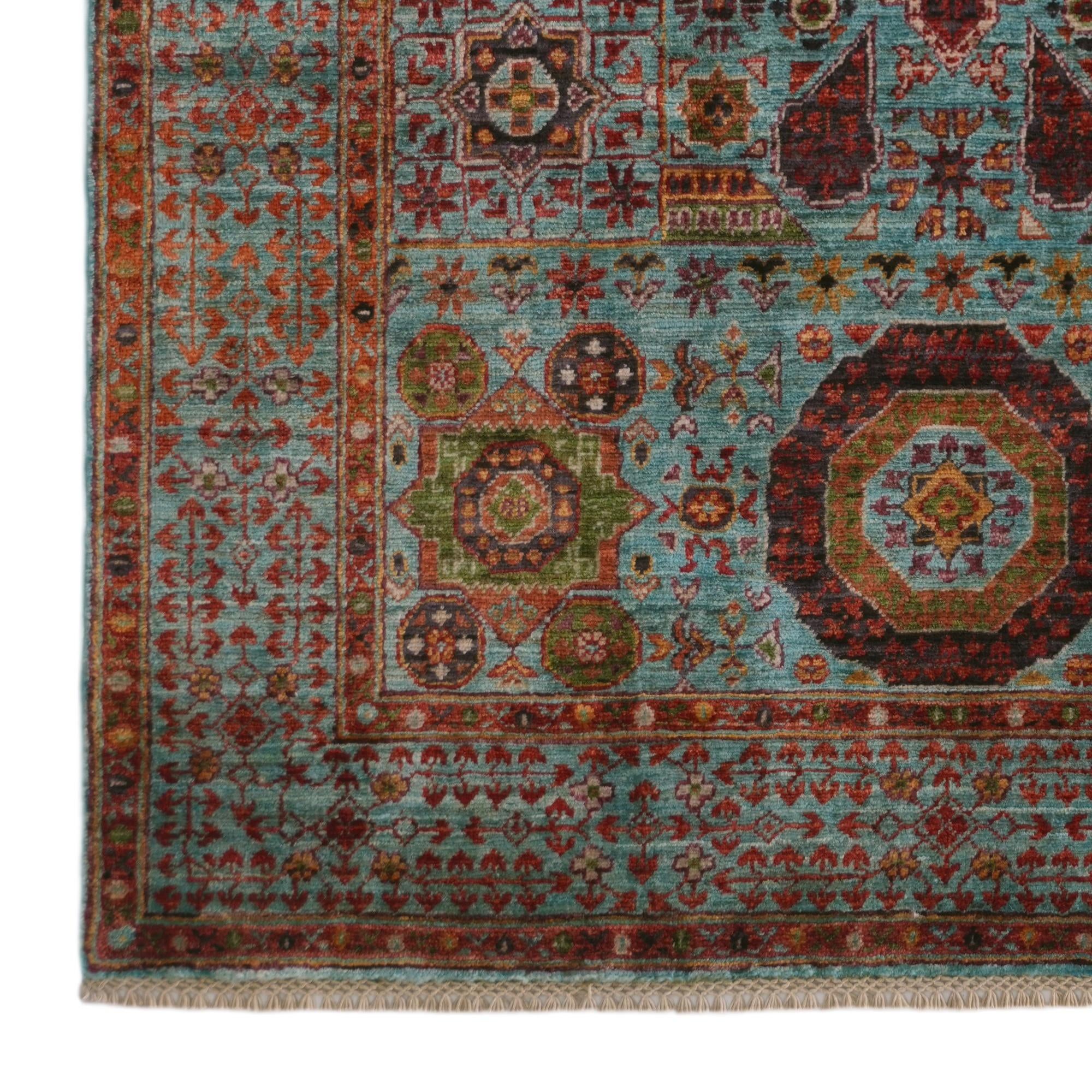 3' 11 x 6' 1 Hand Knotted Mamluk Ziegler Rug