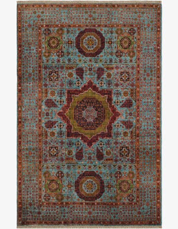 3' 11 x 6' 1 Hand Knotted Mamluk Ziegler Rug