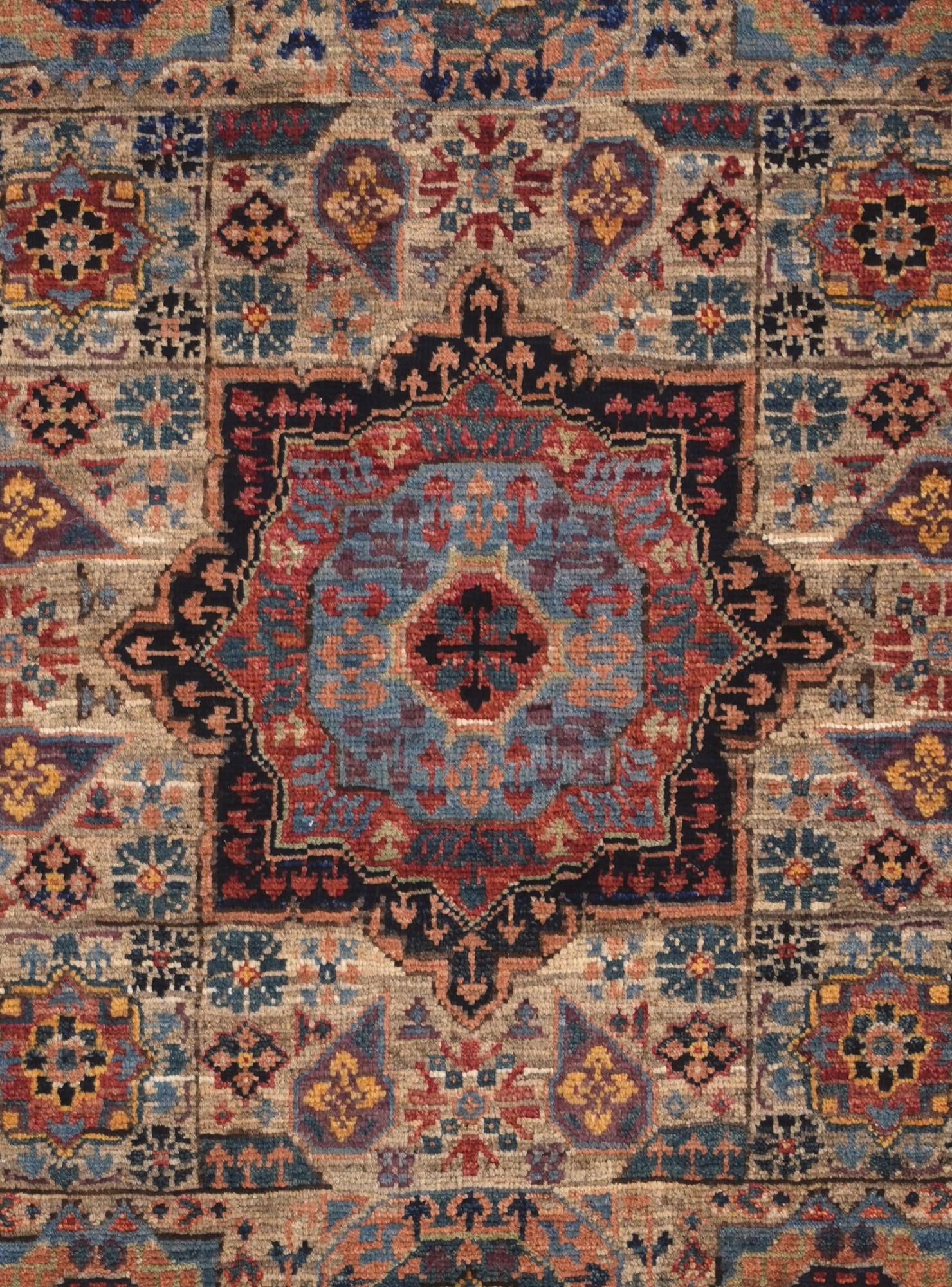 2' x 3' Hand Knotted Mamluk Ziegler Rug