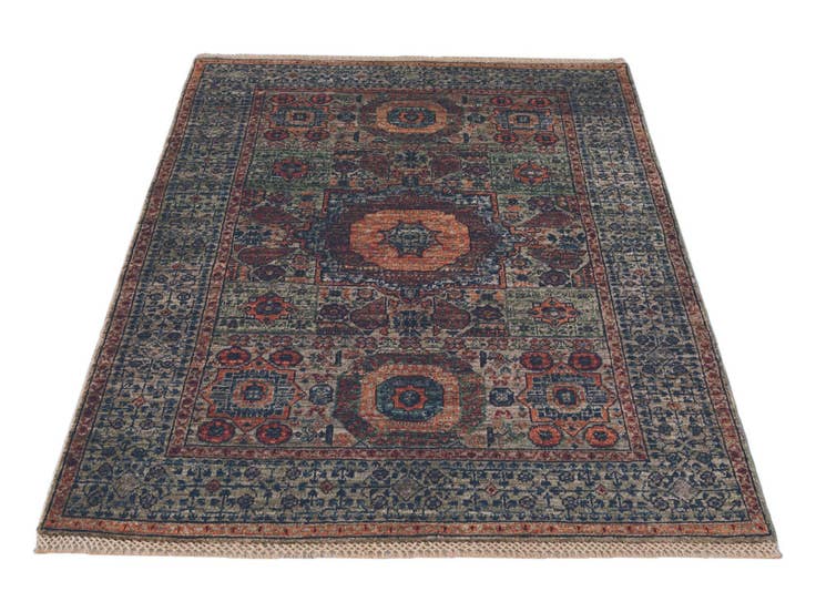 Detail image of 3' 6 x 4' 10 Hand Knotted Mamluk Ziegler Rug