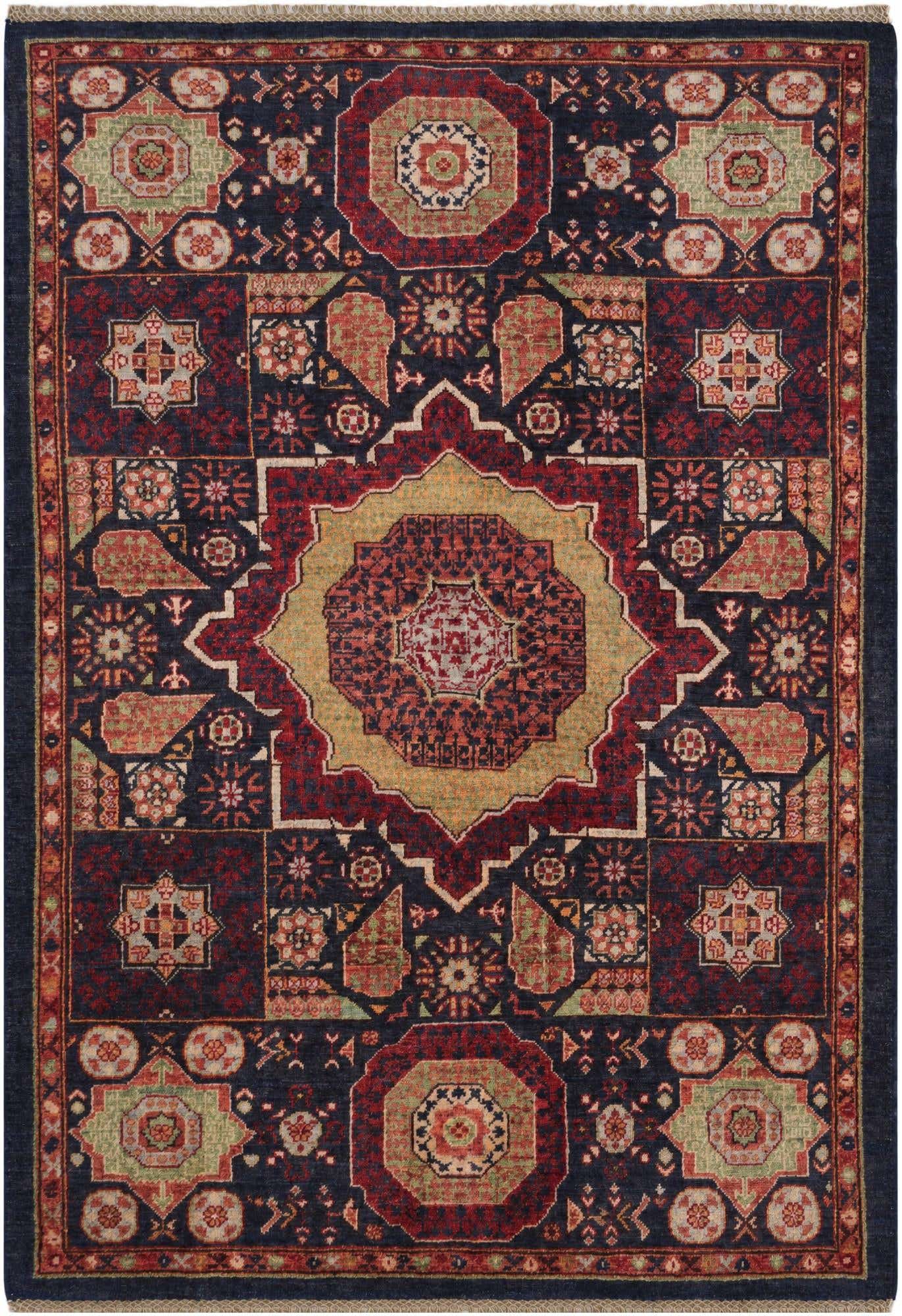 4' 1 x 5' 10 Hand Knotted Mamluk Ziegler Rug