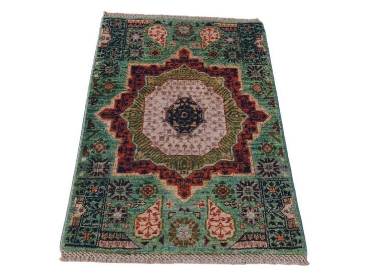 Detail image of 1' 11 x 2' 11 Hand Knotted Mamluk Ziegler Rug
