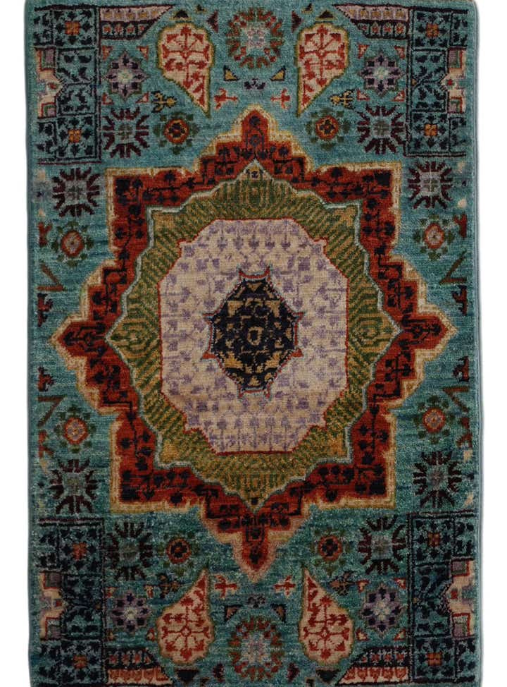1' 11 x 2' 11 Hand Knotted Mamluk Ziegler Rug