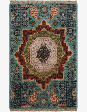 1' 11 x 2' 11 Hand Knotted Mamluk Ziegler Rug