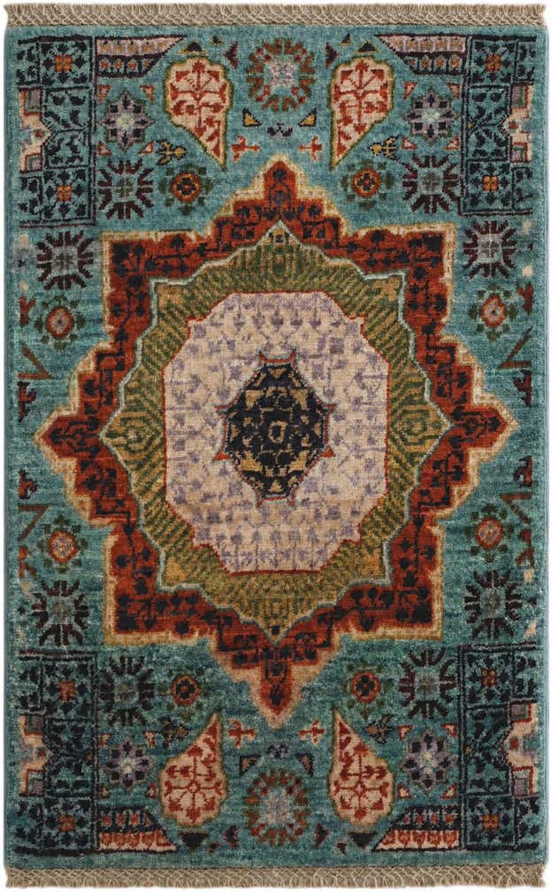 1' 11 x 2' 11 Hand Knotted Mamluk Ziegler Rug