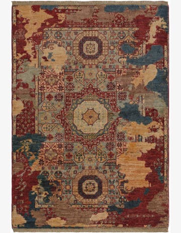 3' 6 x 4' 11 Hand Knotted Mamluk Ziegler Rug