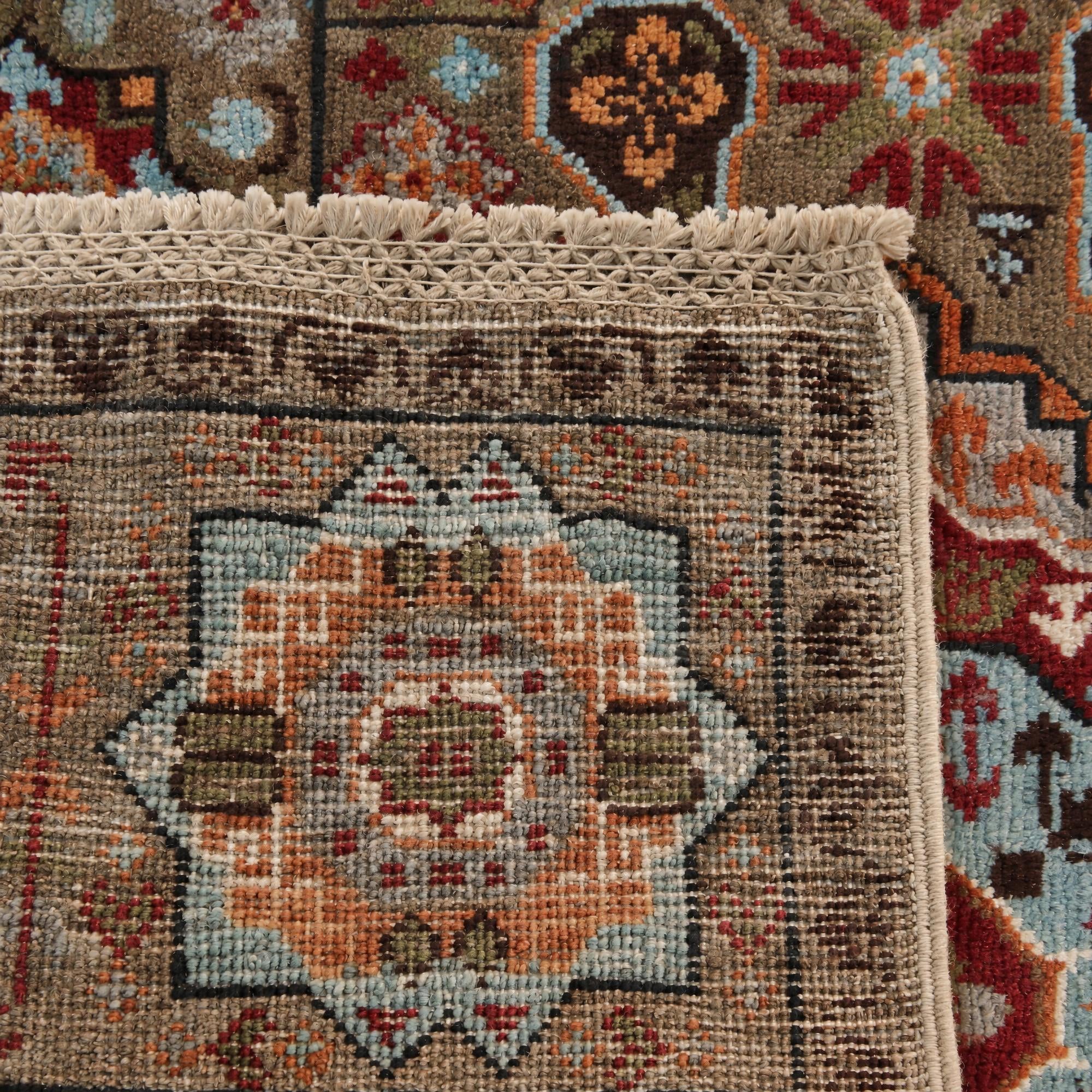 60cm x 90cm Hand Knotted Mamluk Ziegler Rug
