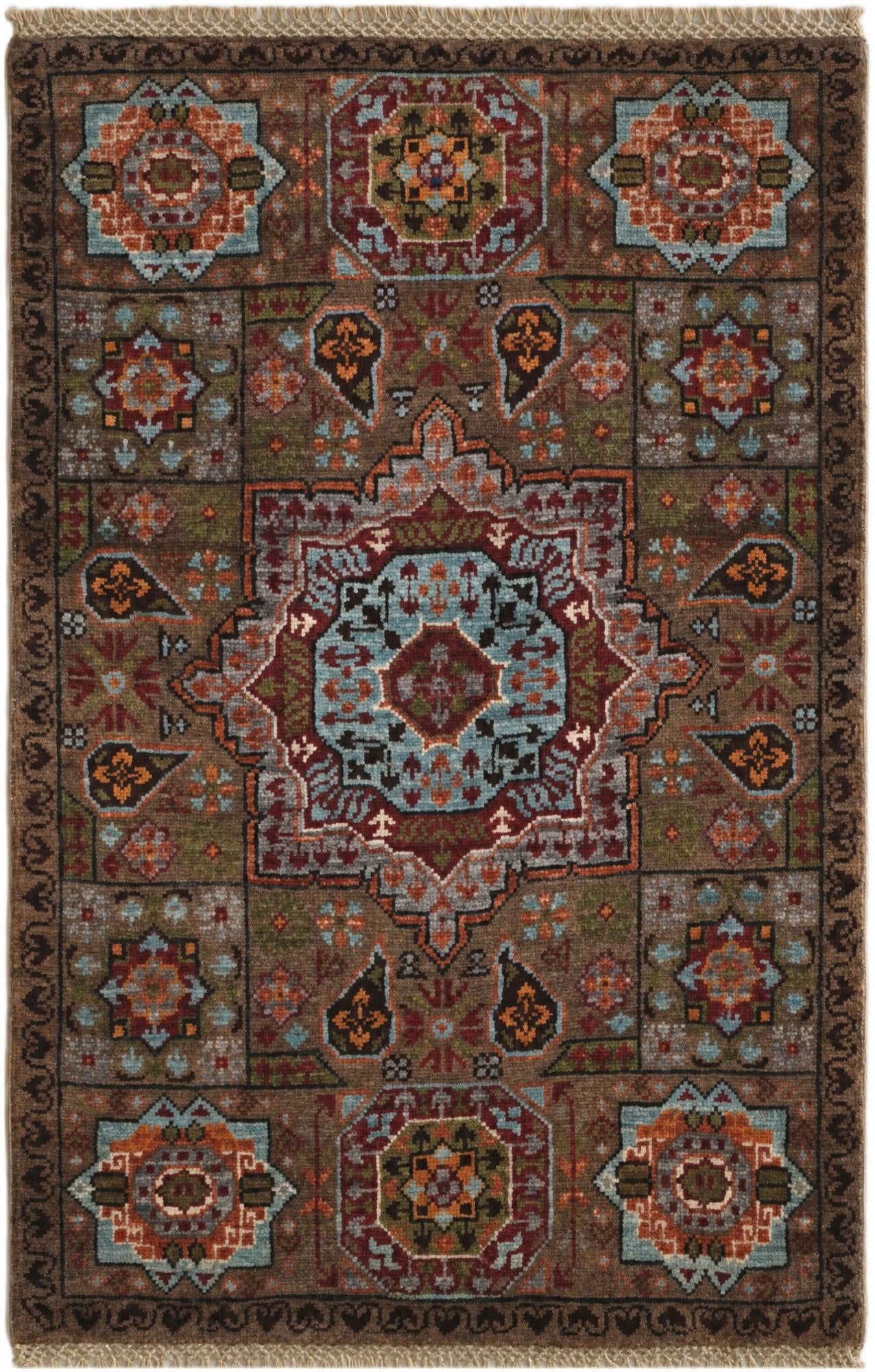 2' x 3' Hand Knotted Mamluk Ziegler Rug